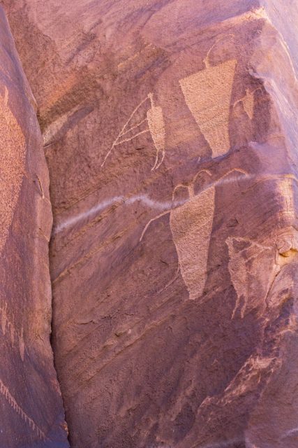 Petroglyphs in the La Sal Style of the Basketmaker Tradition. Image: Jonathan Bailey