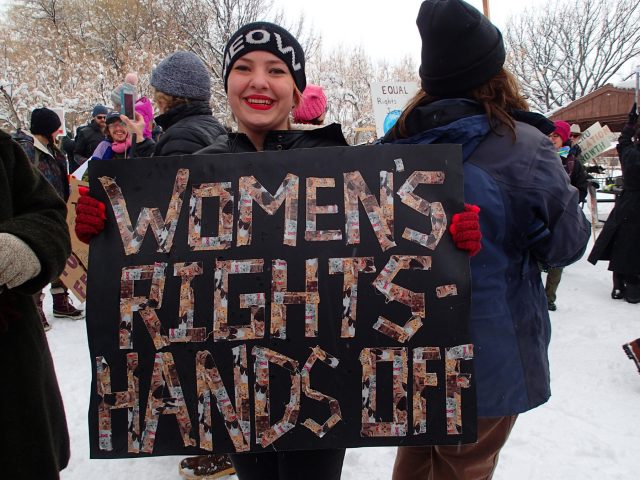 At the Women’s March in Cortez, Colorado. Image: RE Burrillo