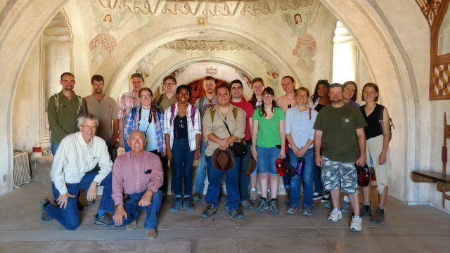 Our crew at Mission San Xavier del Bac with Martin de Soto.
