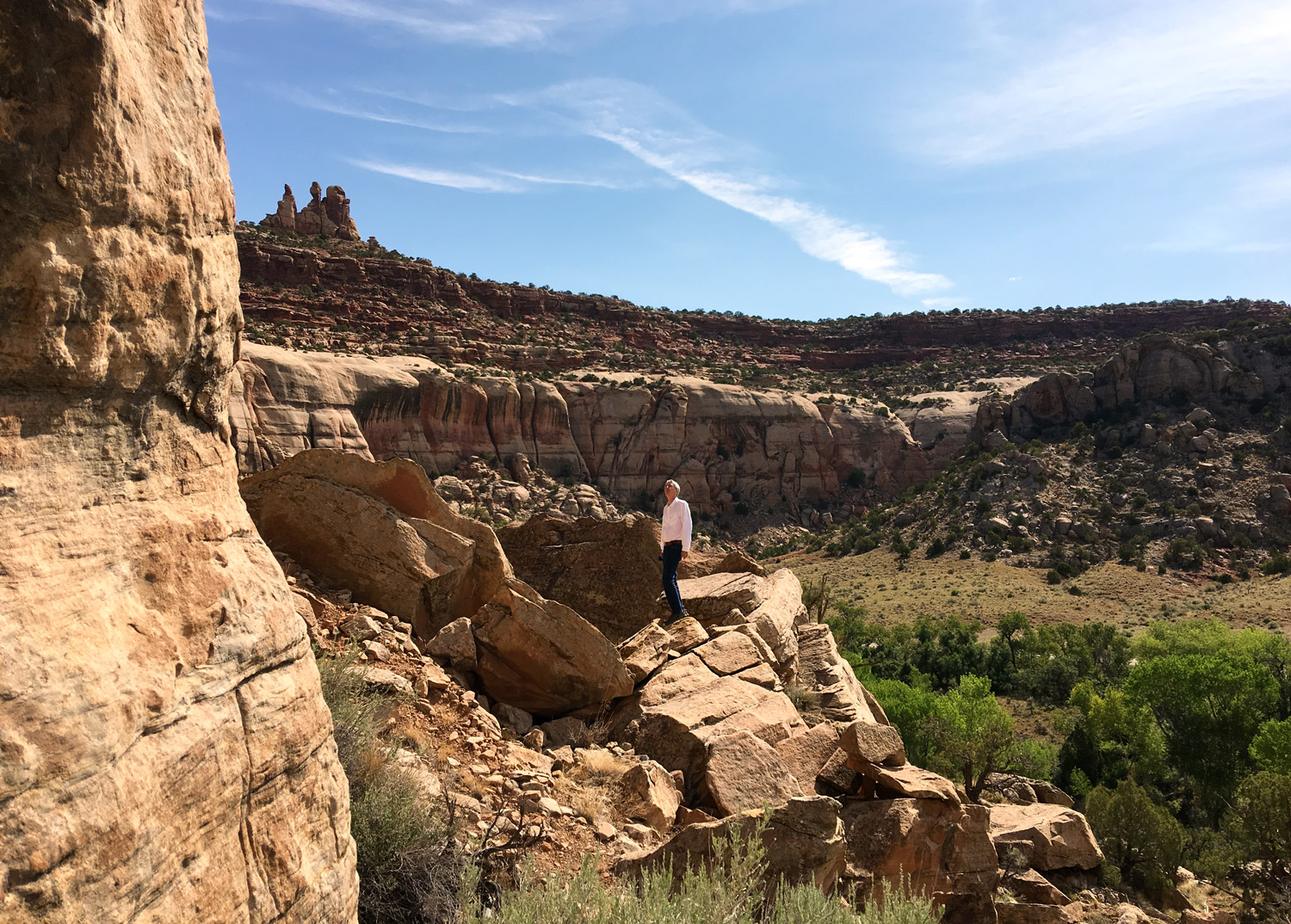 Bill Doelle above Indian Creek