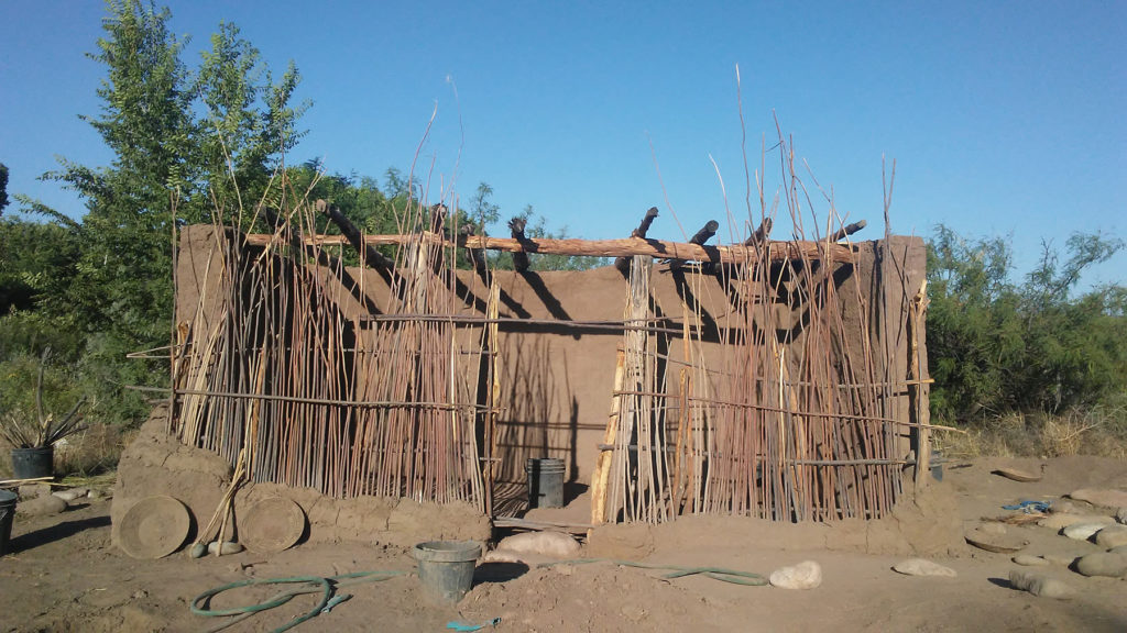 The adobe house we have been learning to build. Image: Dee Morris