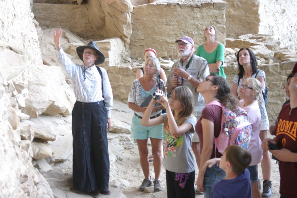 Tour guide Beth Wheeler as Lucy Peabody. Image: Jim Mimiaga, the <a href="https://the-journal.com/articles/14727">Journal</a>