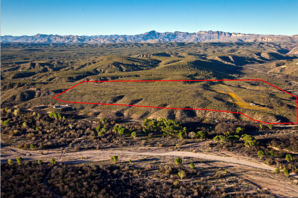 Aerial view of the 130-acre BLM Conservation Easement. Photo by Henry Wallace.
