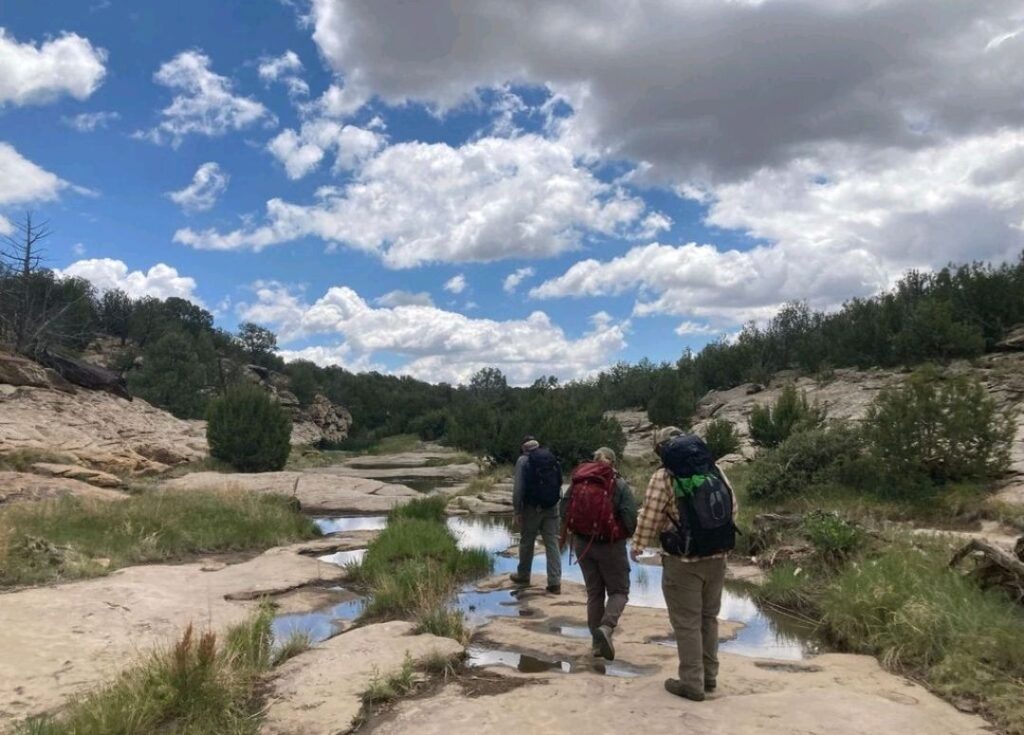 On an archaeological survey at Chancellor Ranch, 2022.