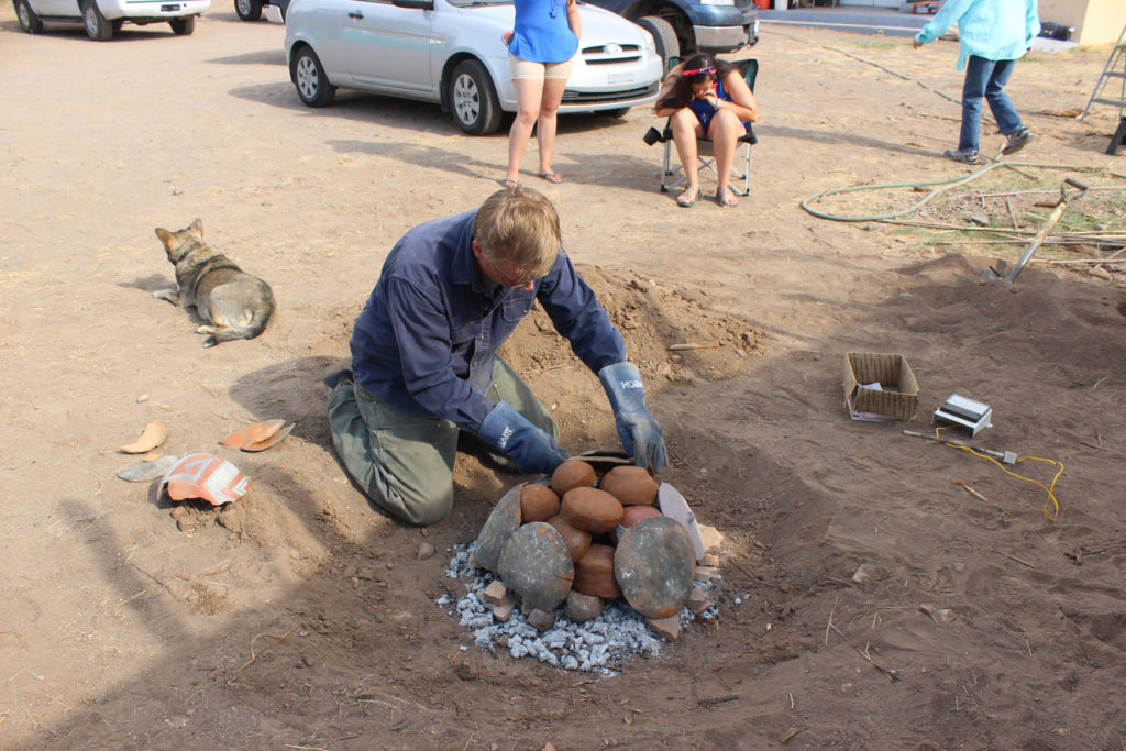 Andy covers the pots