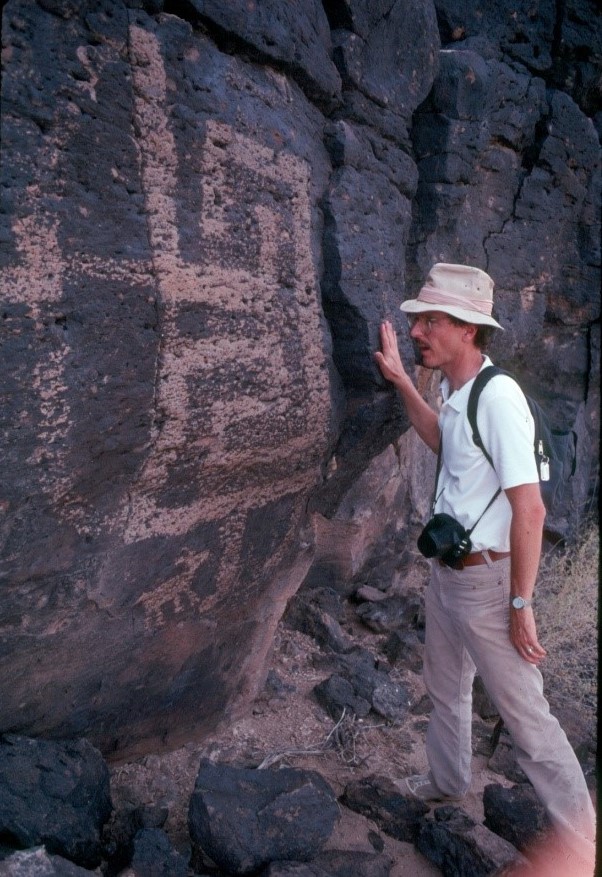 Bill Doelle circa 1989 at the Gillespie Narrows Preserve. Image: Henry D. Wallace