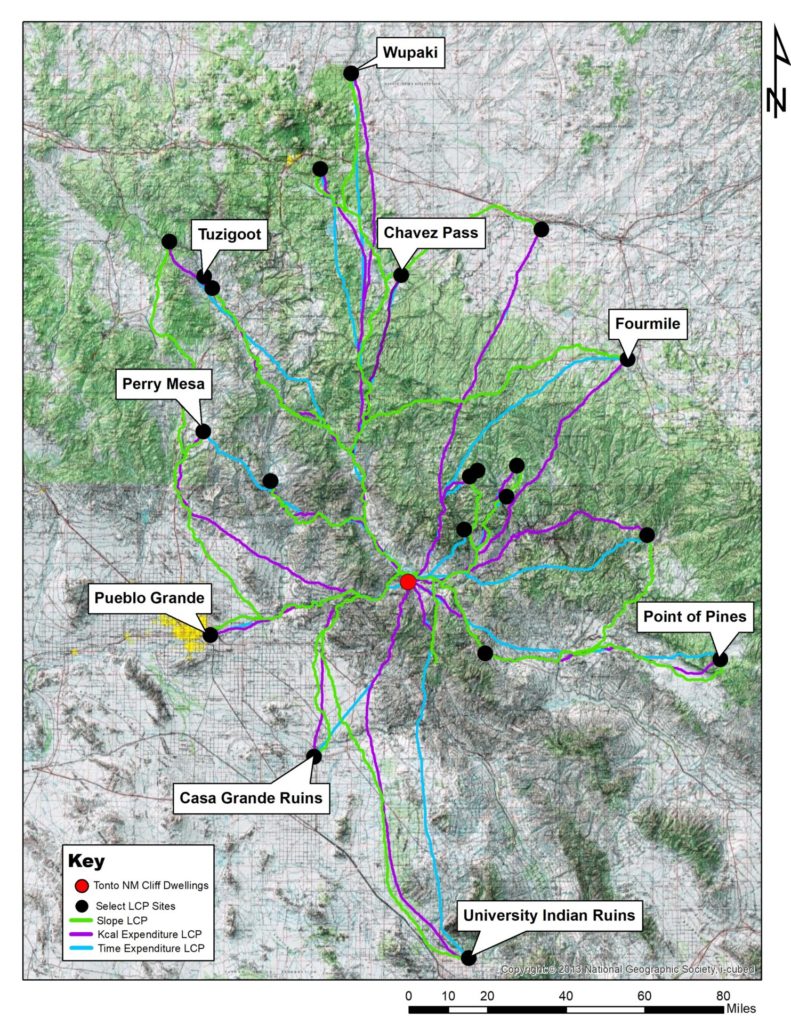 Tonto NM Least Cost Paths