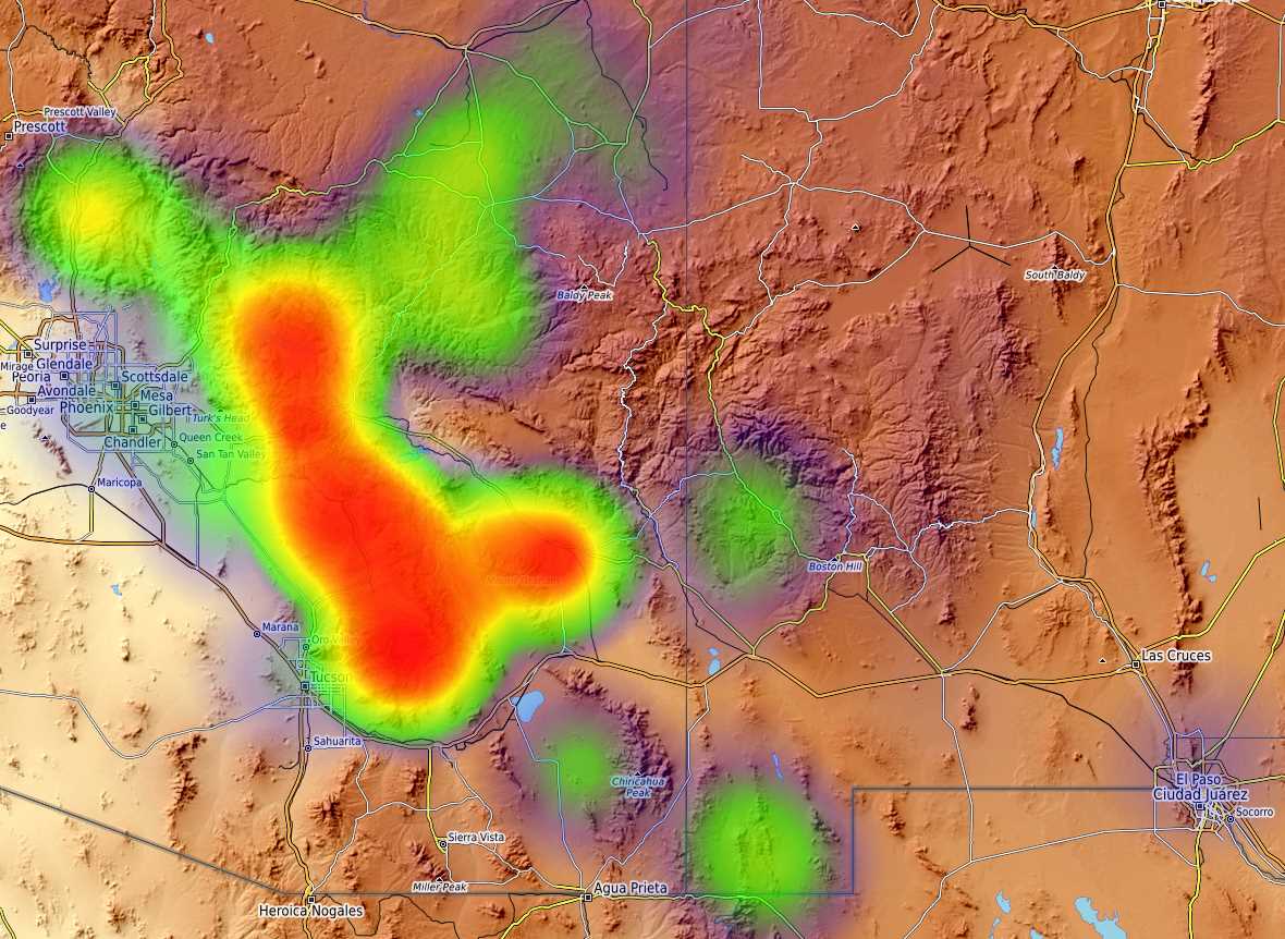 Heat map from cyberSW