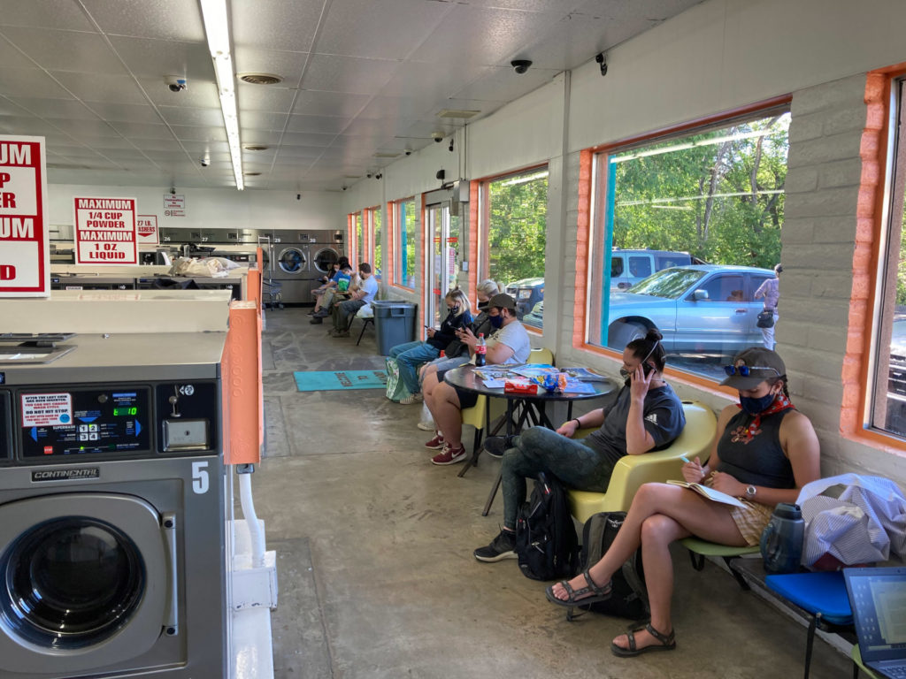 Doing laundry in Silver City