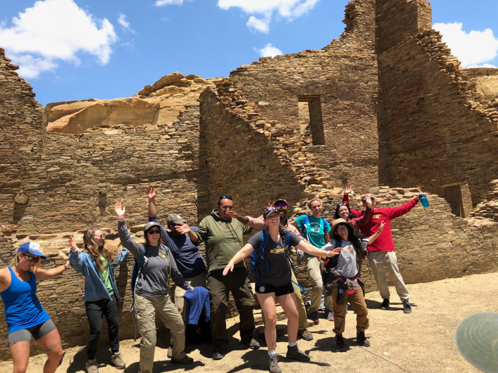 Visiting Chaco Canyon.