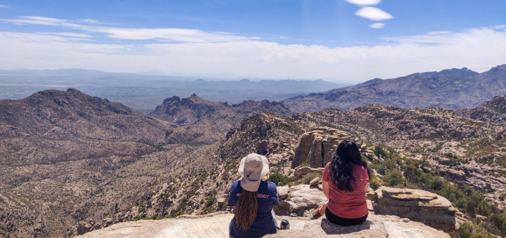 London Booker and Megan Eigen looking out on Windy Point Vista. Image: Beatriz Barraclough-Tan