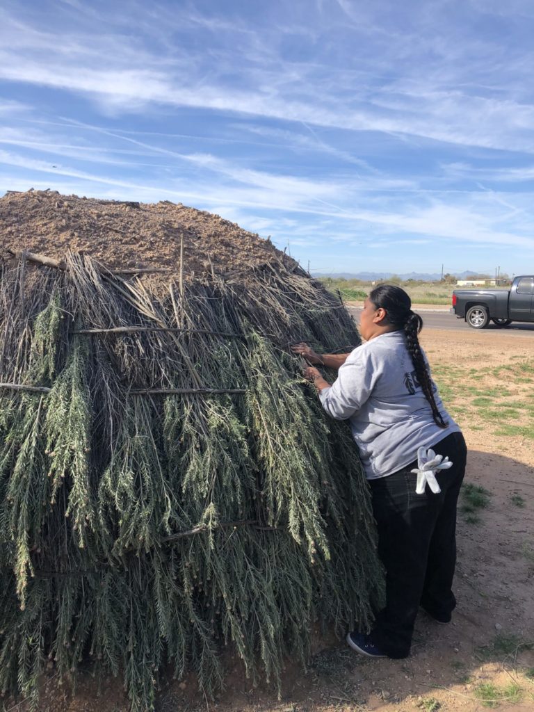 Adding arrow weed stalks