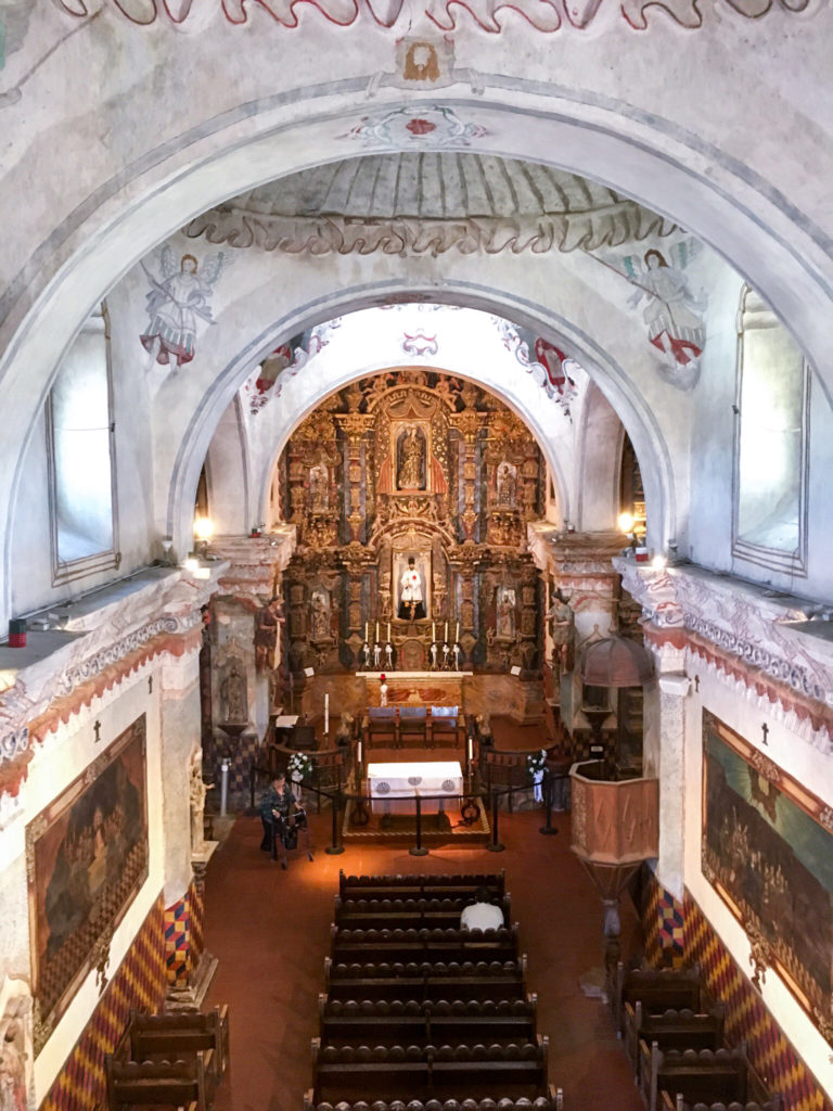 Inside view of the mission from the choir loft. Image: Esteban Jasso