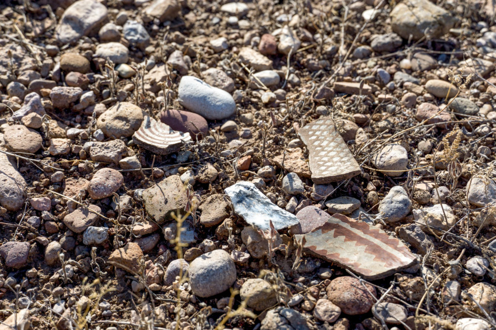 Pottery at Woodrow Ruin.