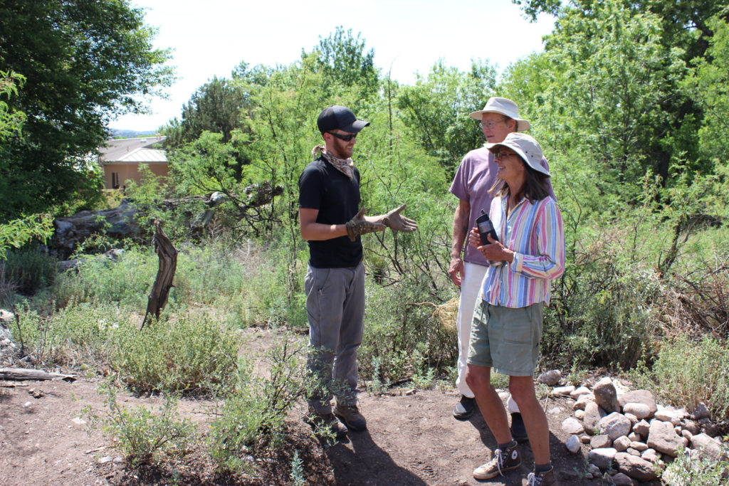 Our hosts in Cliff sometimes stop by to visit and check out our work at the site, where students like Johnny Schaefer (2017) share what we’re learning. We work at the Gila River Farm site, which is preserved by the Nature Conservancy and also open to the public.