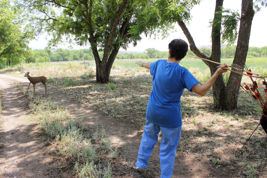 Atlatl and target