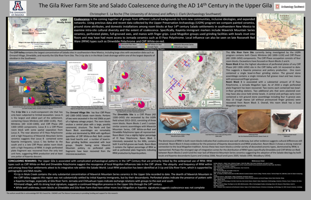 “The Gila River Farm Site and Salado Coalescence during the AD 14th Century in the Upper Gila.” By Christopher La Roche and Jeffery Clark. Download the PDF <a href="https://www.archaeologysouthwest.org/wp-content/uploads/La-Roche-Clark-2019-coalescence.pdf">here.</a>