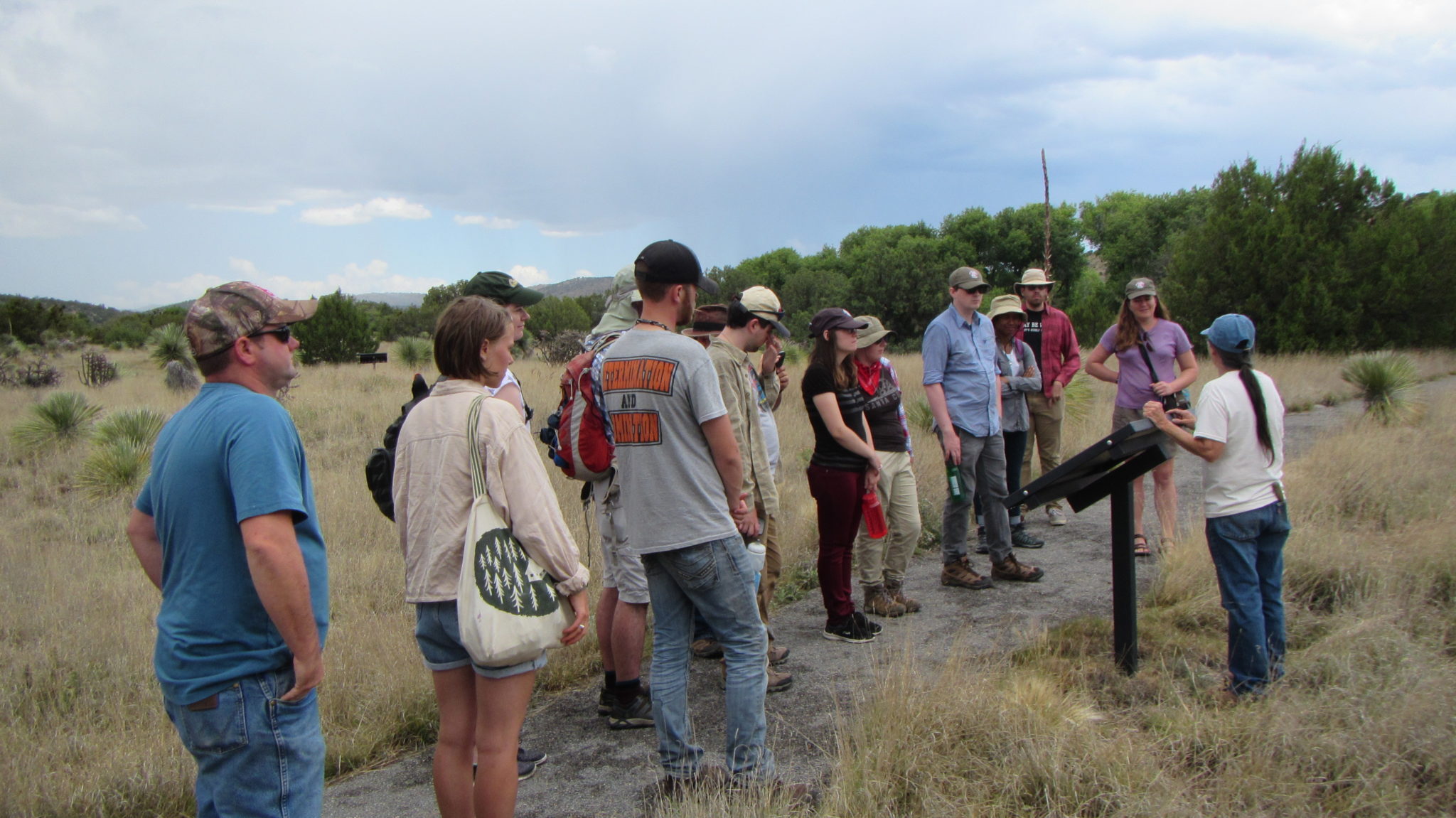 Preservation Archaeology Field School students touring the Mattocks site.