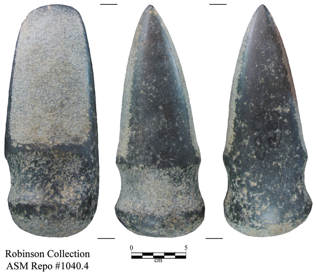 Three-quarter grooved axe, Cork Site, Safford Basin. Image: Lance K. Trask