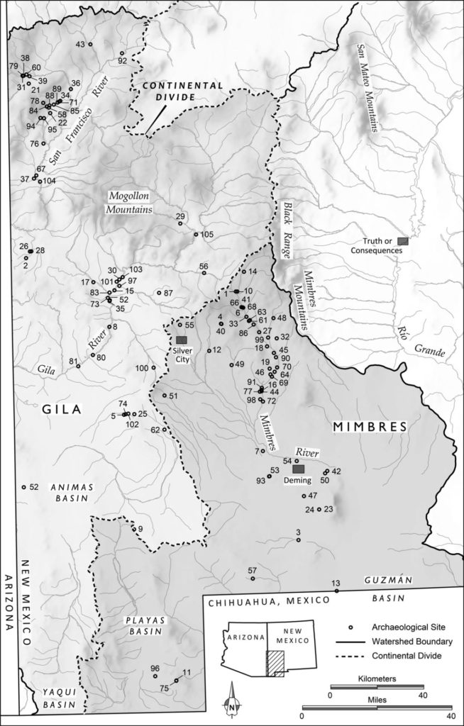 Mimbres Sites Map