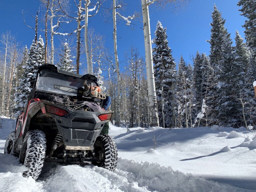Snow was often what ended a trail season on the Western Slope of Colorado, but Sky and his crew pushed it as long as they could.