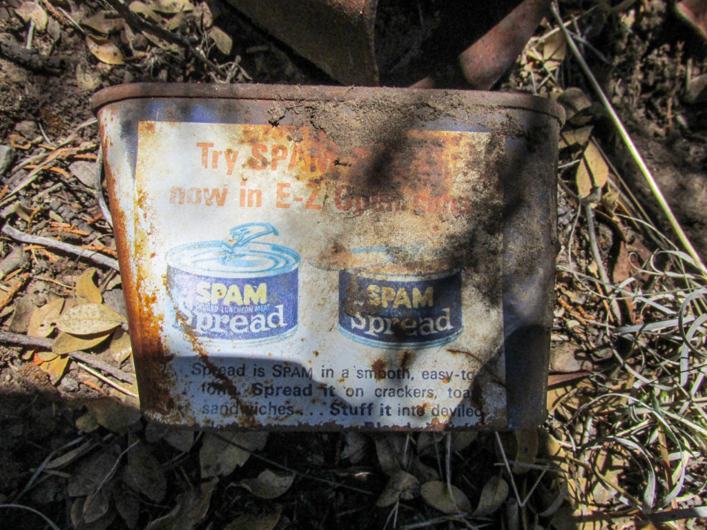 Spam can from 1960’s logger camp.