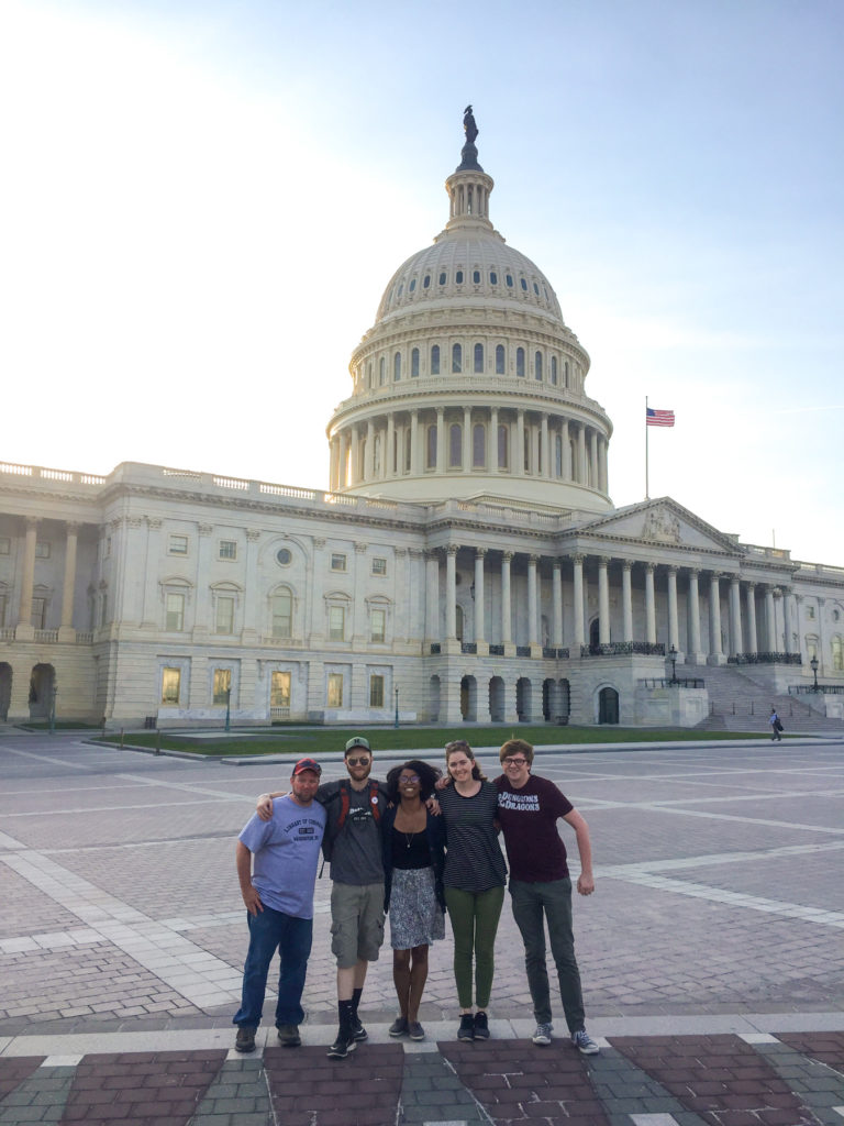 Students at the Capitol Building