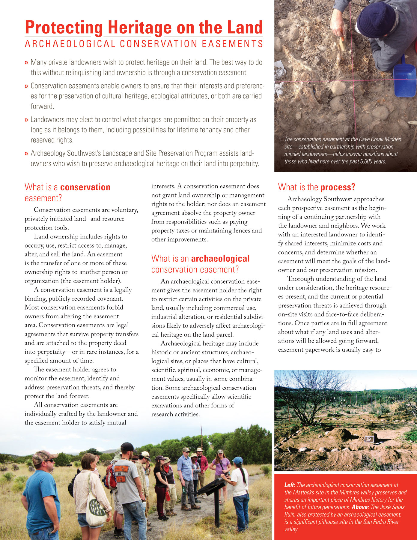 Protecting Heritage on the Land Archaeological Conservation Easements