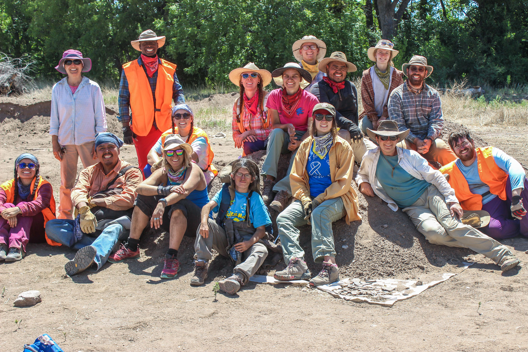 2018 Preservation Archaeology Field School students and staff.
