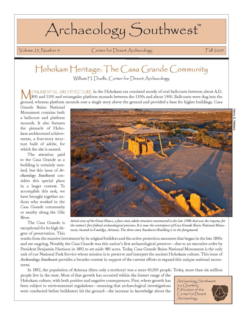 <a href="https://www.archaeologysouthwest.org/pdf/arch-sw-v23-no4.pdf"><strong>Hohokam Heritage: The Casa Grande Community</strong> (23-4)</a>