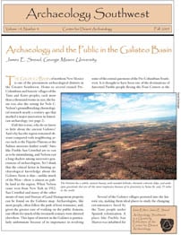 <a href="https://www.archaeologysouthwest.org/pdf/arch-sw-v19-no4.pdf"><strong> Archaeology and the Public in the Galisteo Basin</strong> (19-4)</a>