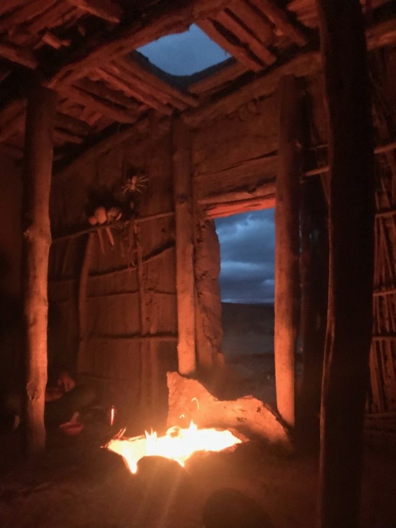 View from inside the adobe structure. Image: Aleesha Clevenger