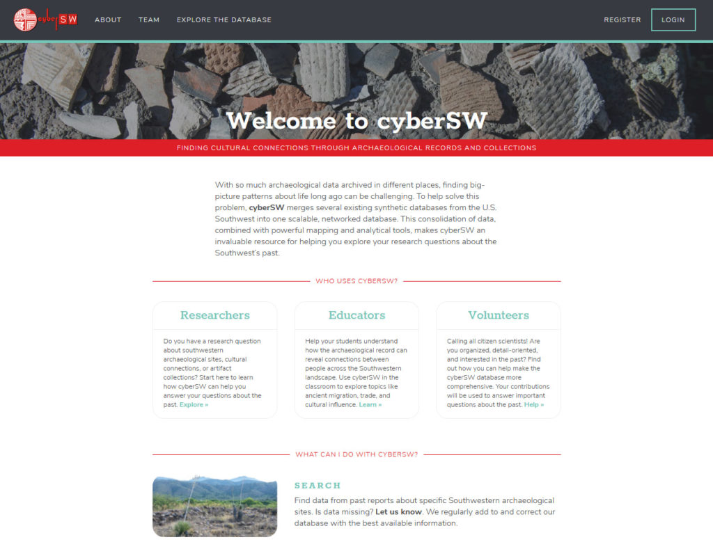 The <a href="https://cybersw.org/">cyberSW</a> home page.