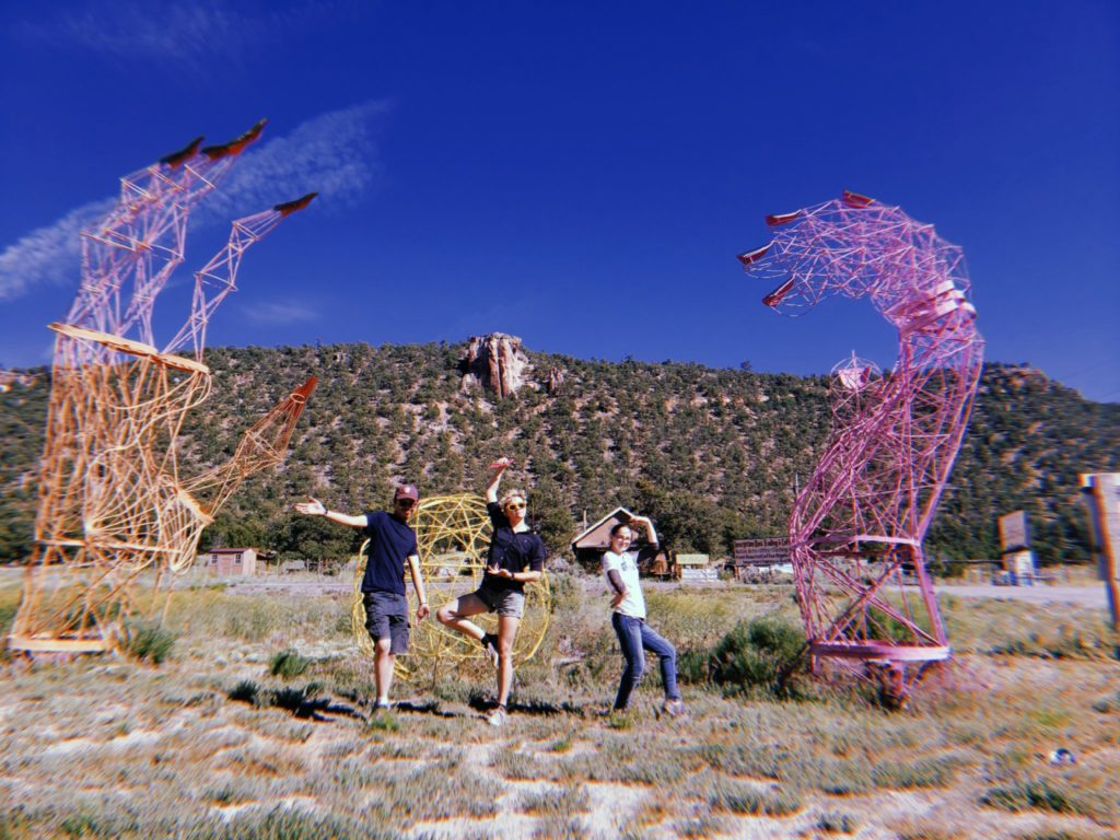 Photo op by art installation on the way to El Morro National Monument. Image: Alex Burden