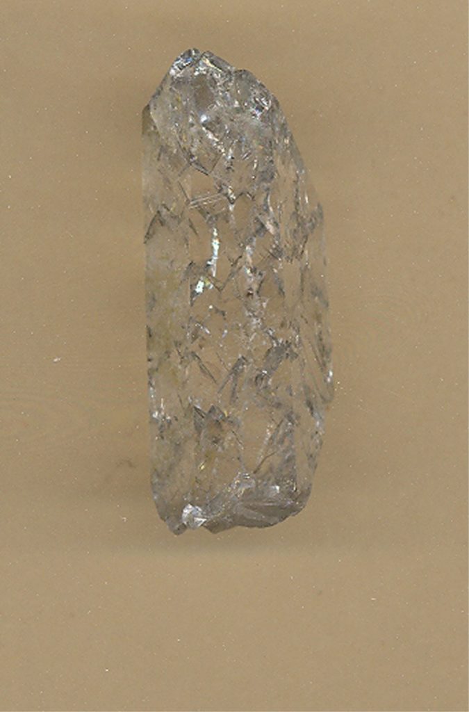 Unworked quartz crystal. Image courtesy of Jenny L. Adams