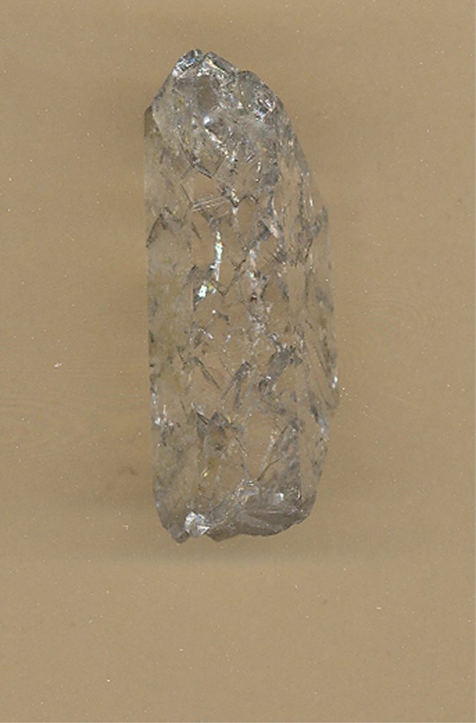 Unworked quartz crystal